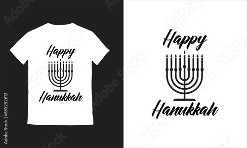 Happy Hanukkah with candles celebrates the light Jewish holiday's illustration.