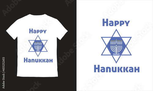Happy Hanukkah with candles celebrates the light Jewish holiday's illustration.