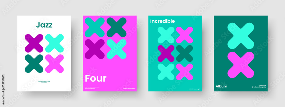 Naklejka premium Isolated Book Cover Design. Creative Flyer Layout. Geometric Background Template. Report. Business Presentation. Banner. Brochure. Poster. Catalog. Portfolio. Brand Identity. Pamphlet. Magazine