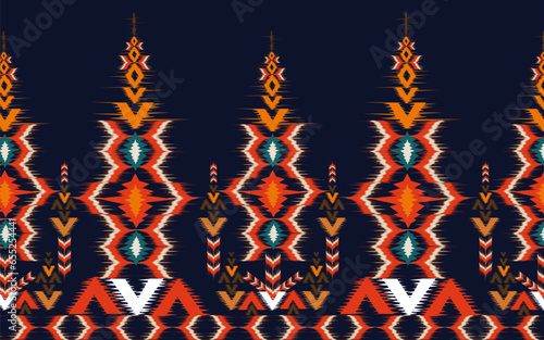 Ikat geometric folklore ornament. Tribal ethnic vector texture. 
Seamless striped pattern in Aztec style. Figure tribal embroidery. 
Indian, Scandinavian, Gyp
sy, Mexican, folk pattern.
