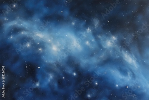 Sky-blue outer space view concept