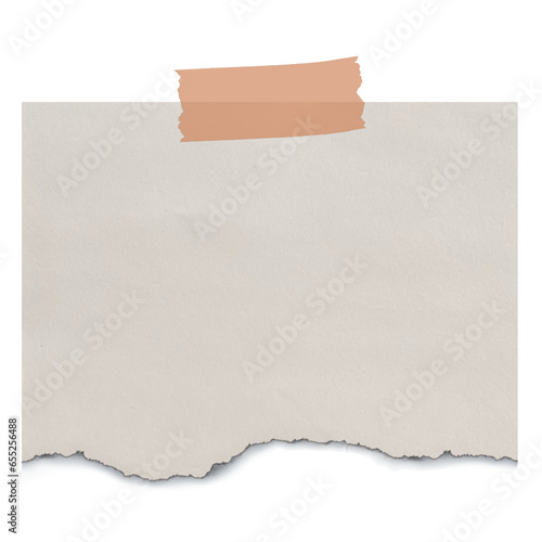 Paper Sticky Note with brown Tape