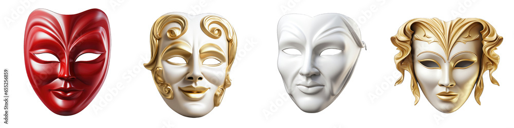 Theatre Mask clipart collection, vector, icons isolated on transparent ...