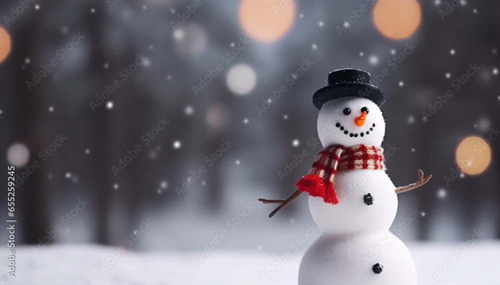 snowman in the snow