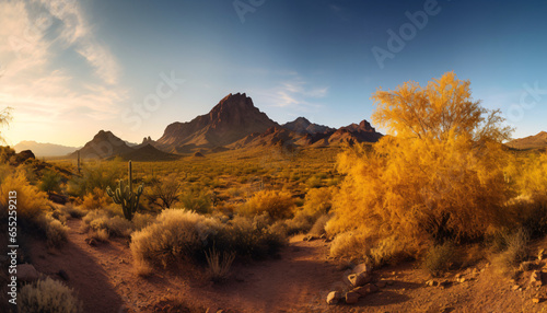 sunset in the mountains in arizona