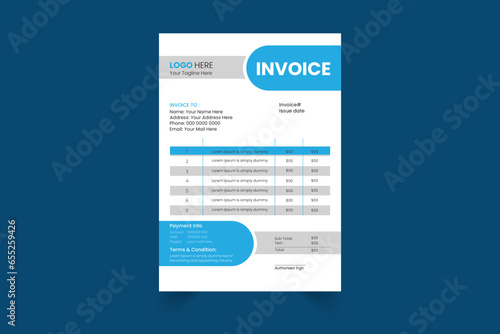 Vector Flat Design Sales Invoice Template