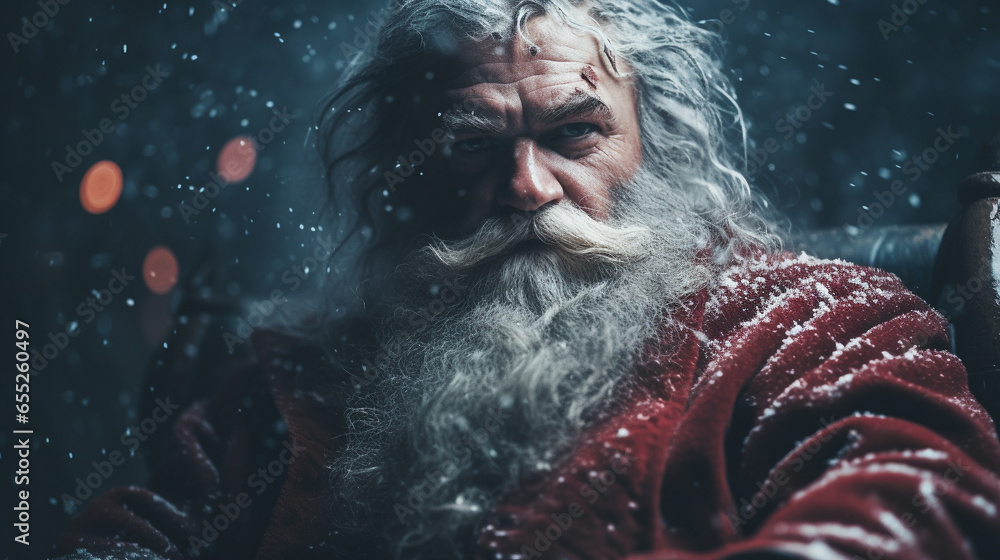 Enchanted Sleigh Journey: Santa Claus Spreading Festive Magic, Generative AI

