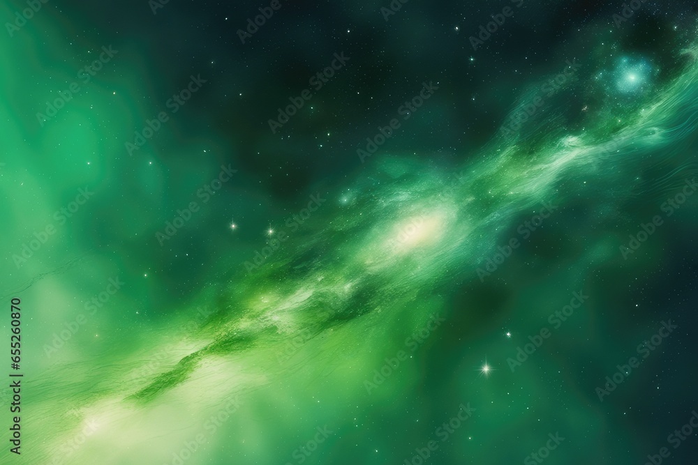 Spanish green cosmic universe design