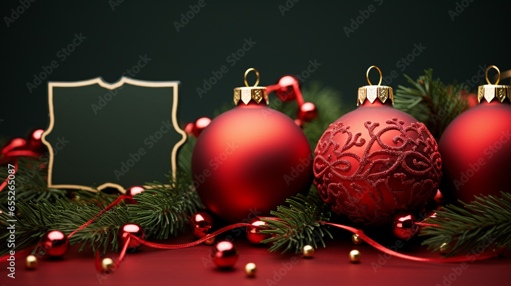 Christmas background winter decorations ornaments balls, Xmas new year, generative ai Christmas background winter decorations ornaments balls, Xmas new year, generative ai