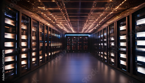 server rack in the warehouse