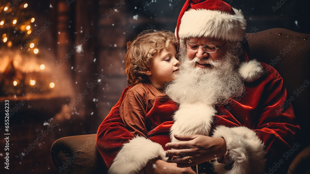Unwrapping Joy: Santa's Lap, A Moment of Joyful Trustful Tradition, Generative AI Unwrapping Joy: Santa's Lap, A Moment of Joyful Trustful Tradition, Generative AI