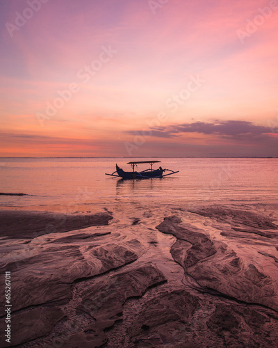 Boat and beach in Bali