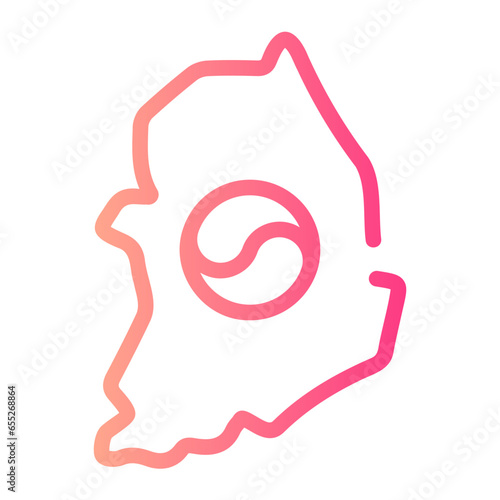 south korea gradient icon