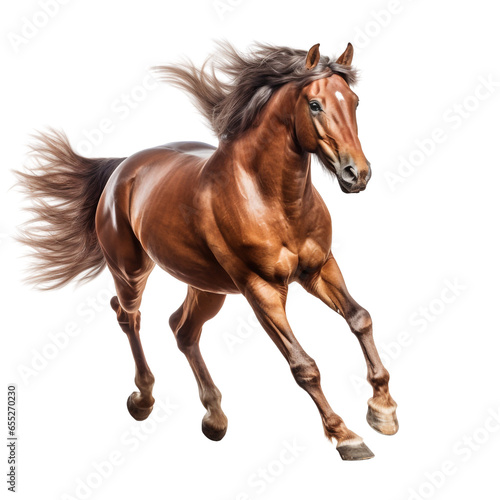 Brown horse isolated, png, no background