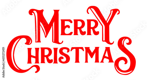 Merry Christmas vector text Calligraphic Lettering design card template.