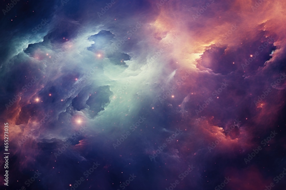 An image of a nebula with stars in the background. Perfect for astronomy enthusiasts and space-themed designs.