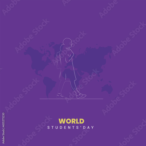 World Students Day Vector illustration design concept