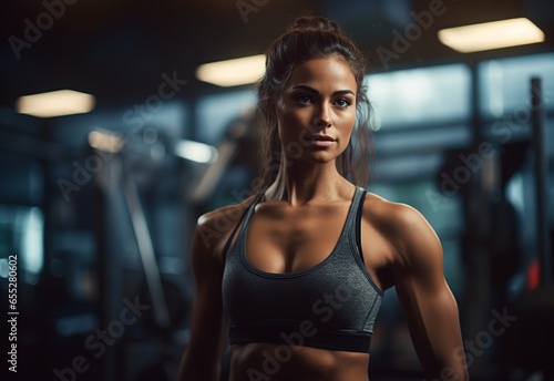 Attractive young woman working out at the gym © Alejandro Zamora