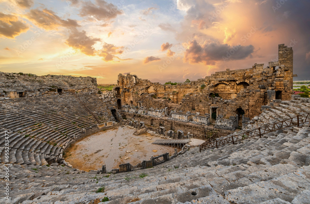 Fototapeta premium The Theatre of Perge Ancient City in Antalya