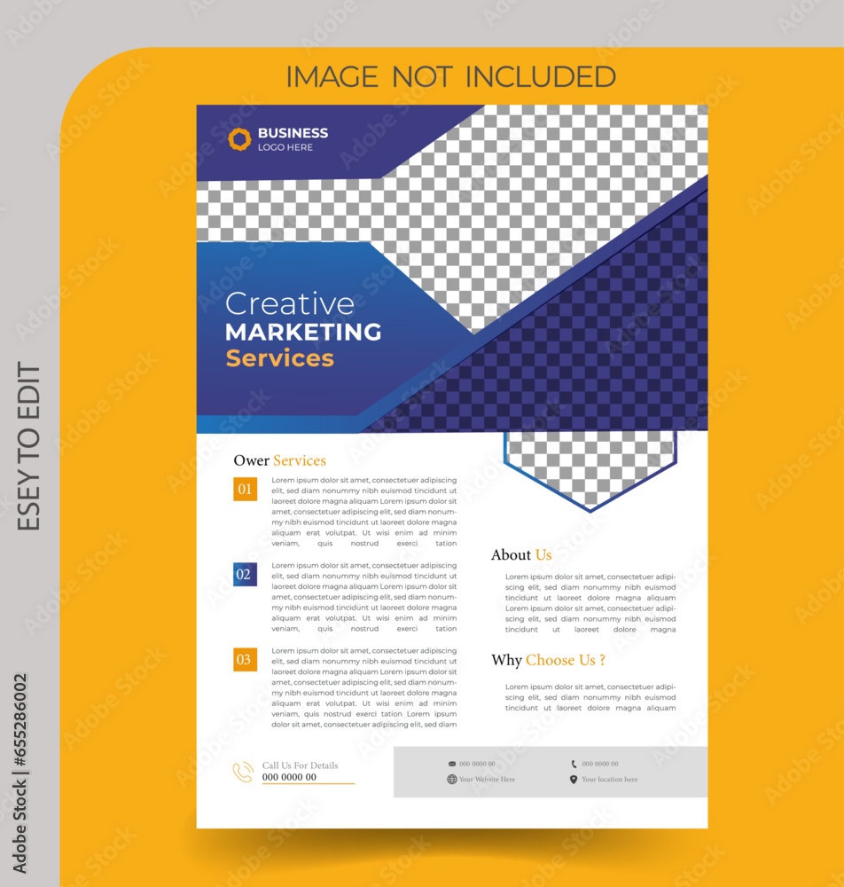 Obraz premium Corporate flyer design template. Modern Creative flyer design 
