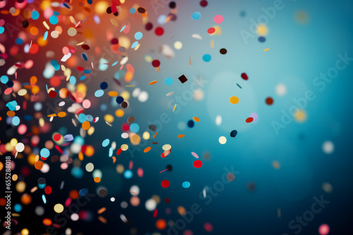 New Years colorful confetti details isolated on a gradient background 