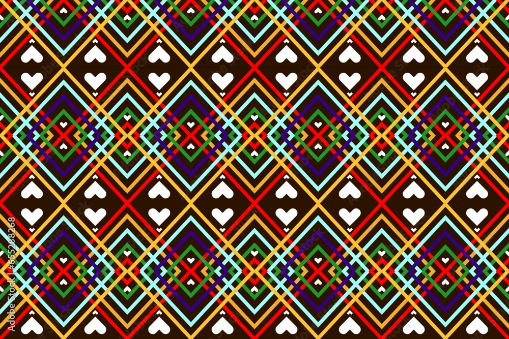 background image green red connected by geometric shapes For making shirts, tablecloths, skirts, bags, hats, book covers, curtains, shawls, bed sheets, pillow cases.