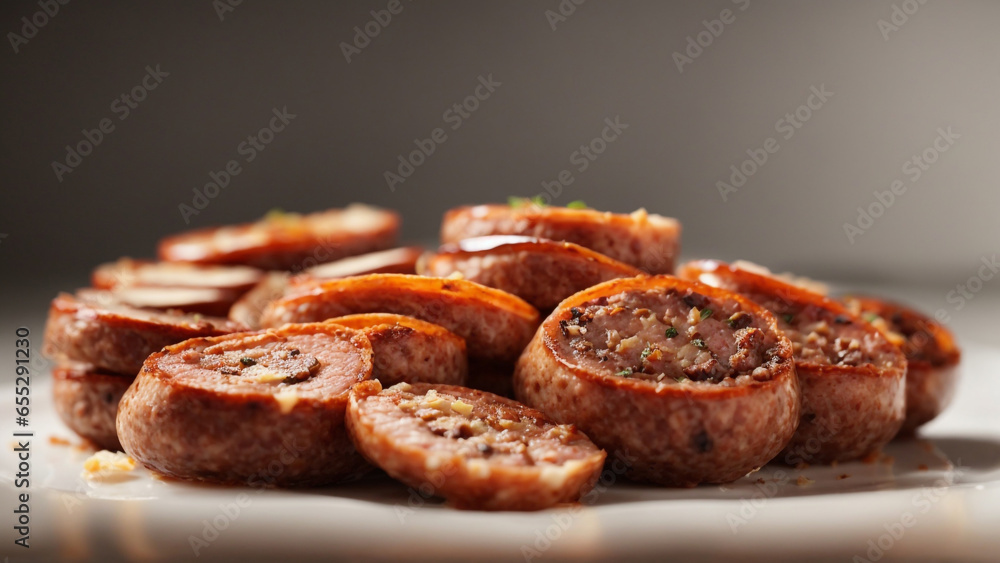 Fried meat sausage nuggets cut into pieces give a delicious taste 6