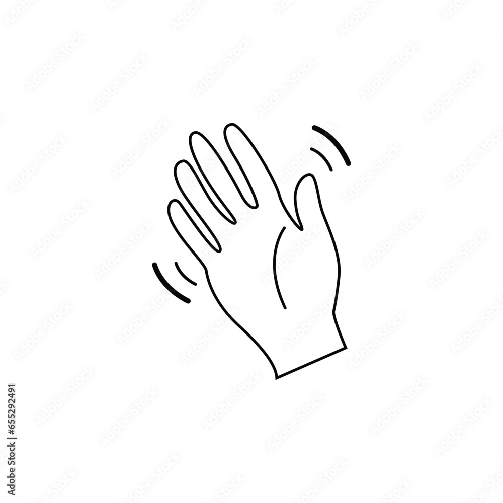 Fototapeta premium hand wave logo icon