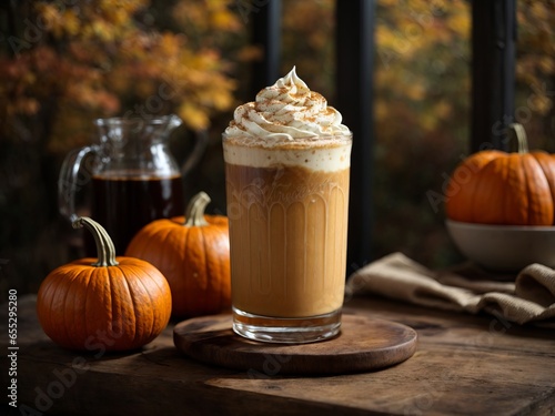 Pumpkin cream cold brew latte autumn fall drink