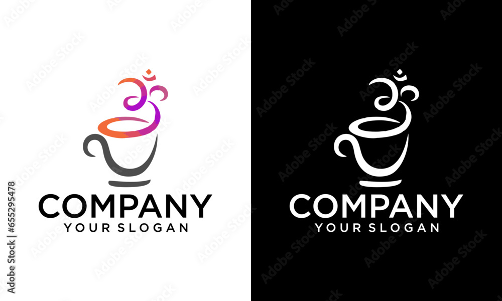 Coffee cup Logo Template vector icon design and coffe black Coffee cup Logo Template vector icon design and coffe black