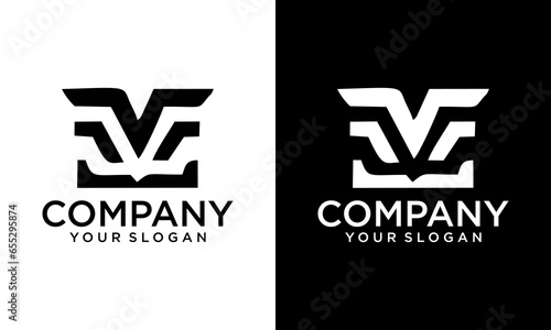 Abstract letter FV logo. This logo icon incorporate with abstract shape in the creative way