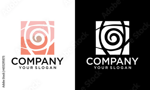 rose vector logo design template, beauty icon, floral sign, vector illustration