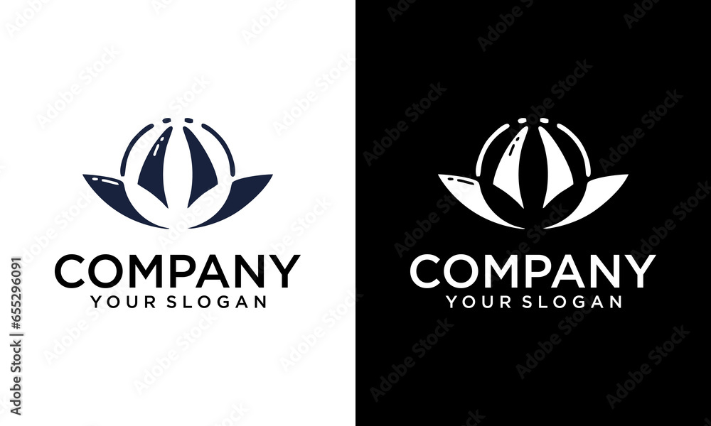Flower abstract Logo design vector template Linear style. Flower abstract Logo design vector template Linear style.