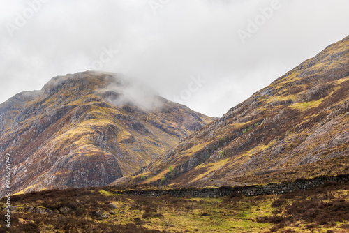 landscape inside the Glencoe area, highlands, Scotland