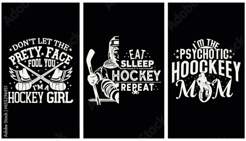 Hockey T-shirt Design, hockey vector,Vector Hockey T shirt design, Hockey t shirt typography T shirt design bundle