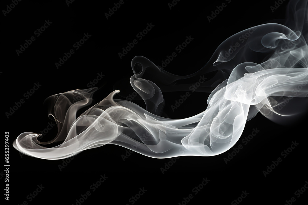 White Smoke on Black Background White Smoke on Black Background