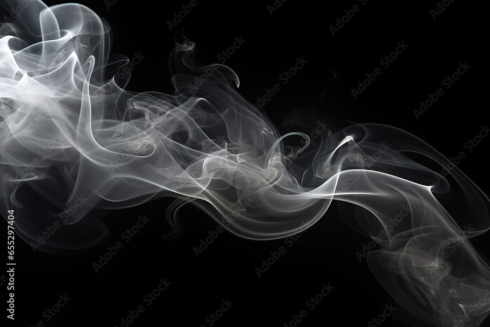 White Smoke on Black Background White Smoke on Black Background