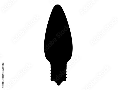 Quadro su tela Christmas bulb silhouette vector art