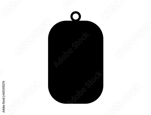 Pet name tag silhouette vector art