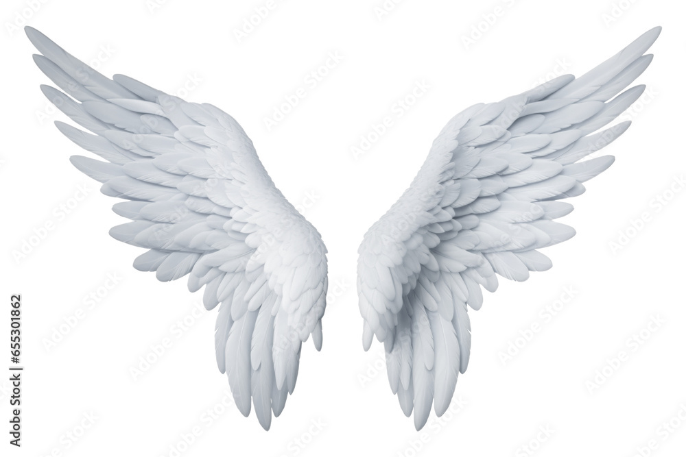 Obraz premium Angel Wings Isolated on Transparent Background 
