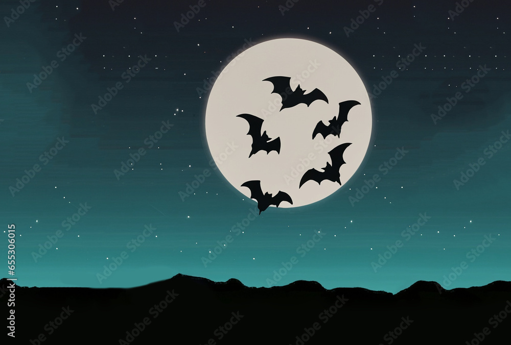 Fototapeta premium Halloween fondo noche