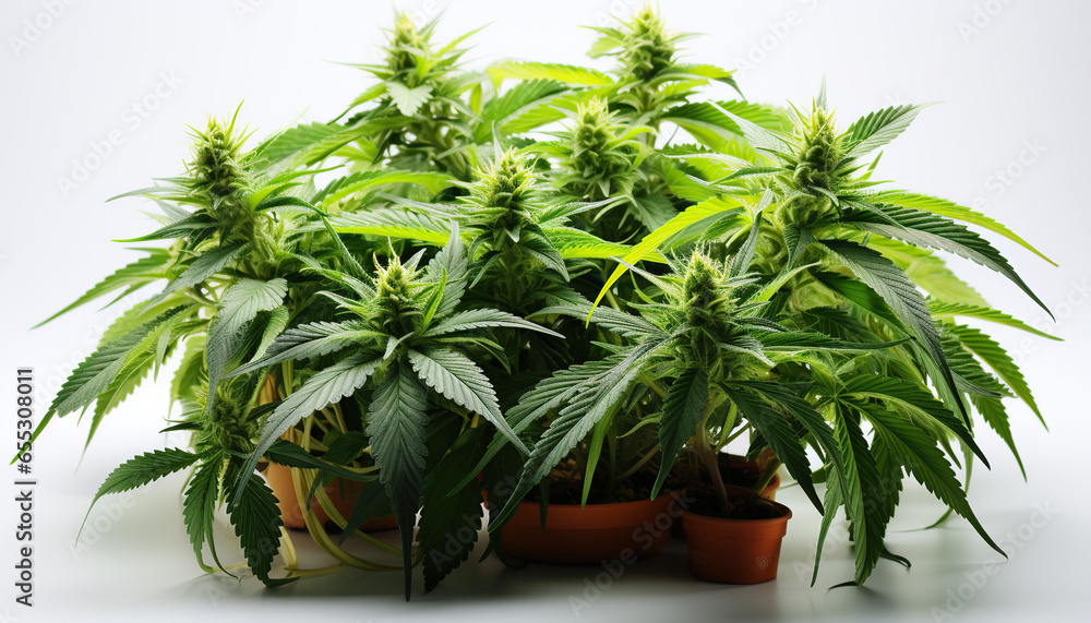 Fototapeta premium Cannabis topics, white background