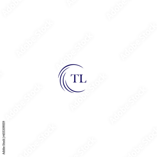 TL logo. T L design. White TL letter. TL, T L letter logo design. Initial letter TL linked circle uppercase monogram logo. T L letter logo vector design. photo