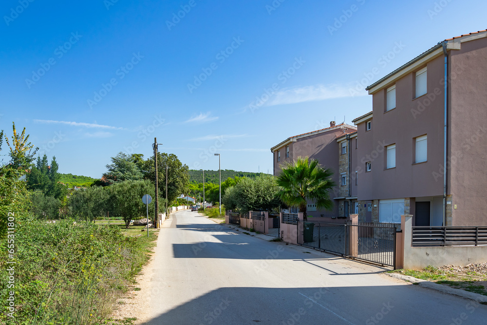 street in the Croatian town of Bibinje