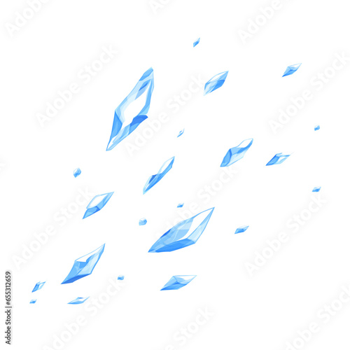 氷のエフェクトイラスト_氷の粒