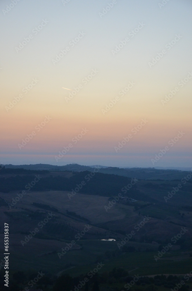 sunset over the mountains