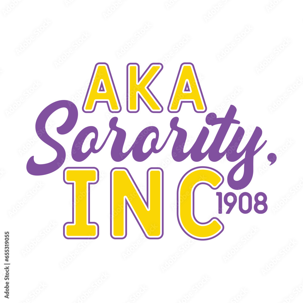 Aka sorority Inc 1908 vector arts