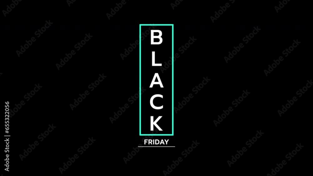 Modern Black Friday text in frame on black gradient, motion abstract holidays, minimalism and promo style background Modern Black Friday text in frame on black gradient, motion abstract holidays, minimalism and promo style background