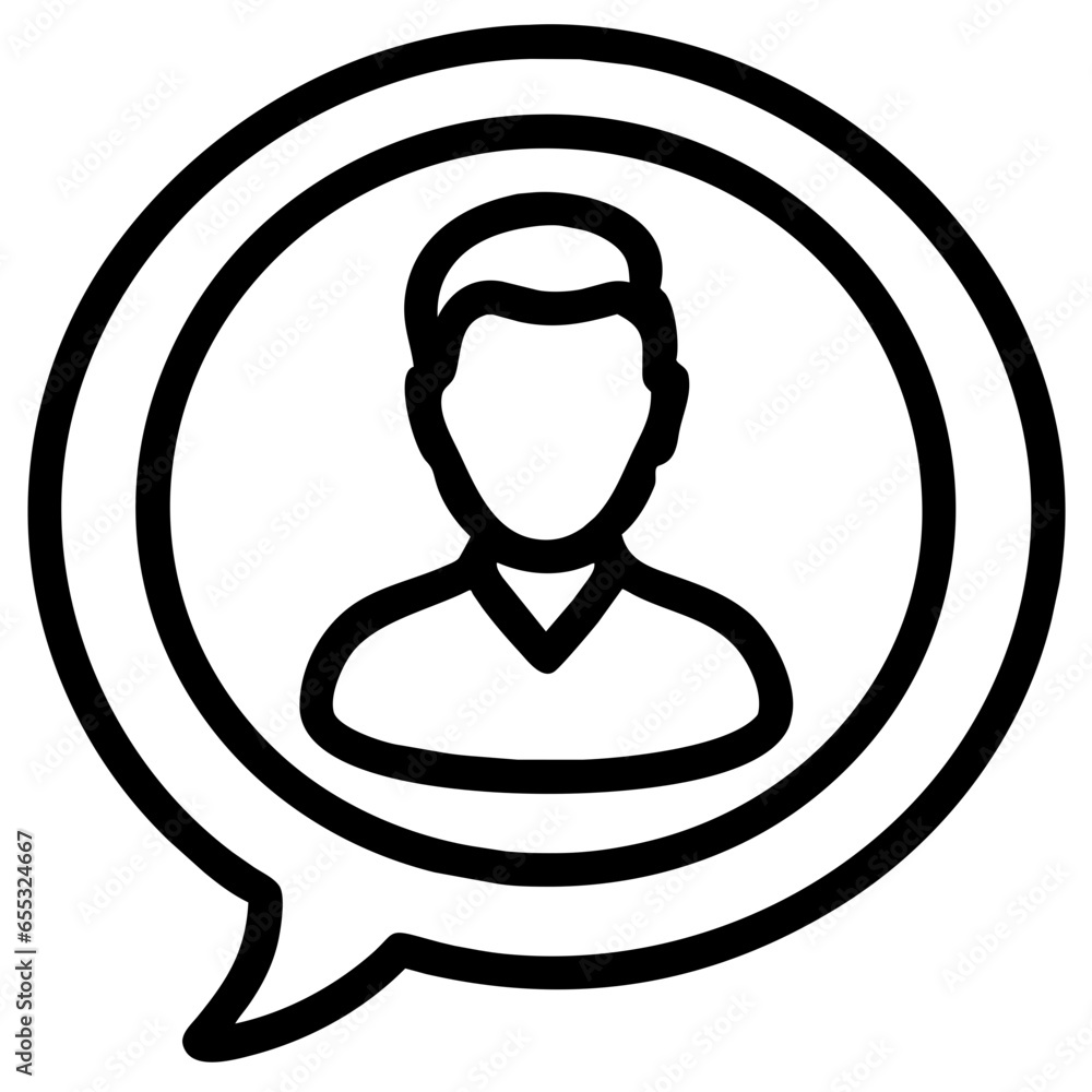 bubble icon man suitable for info graphics websites and print media bubble icon man suitable for info graphics websites and print media