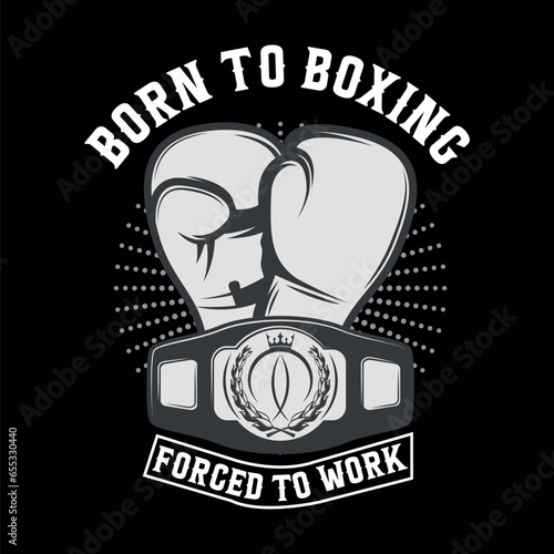 Boxing t-shirt design, Vantage boxing t-shirt design.